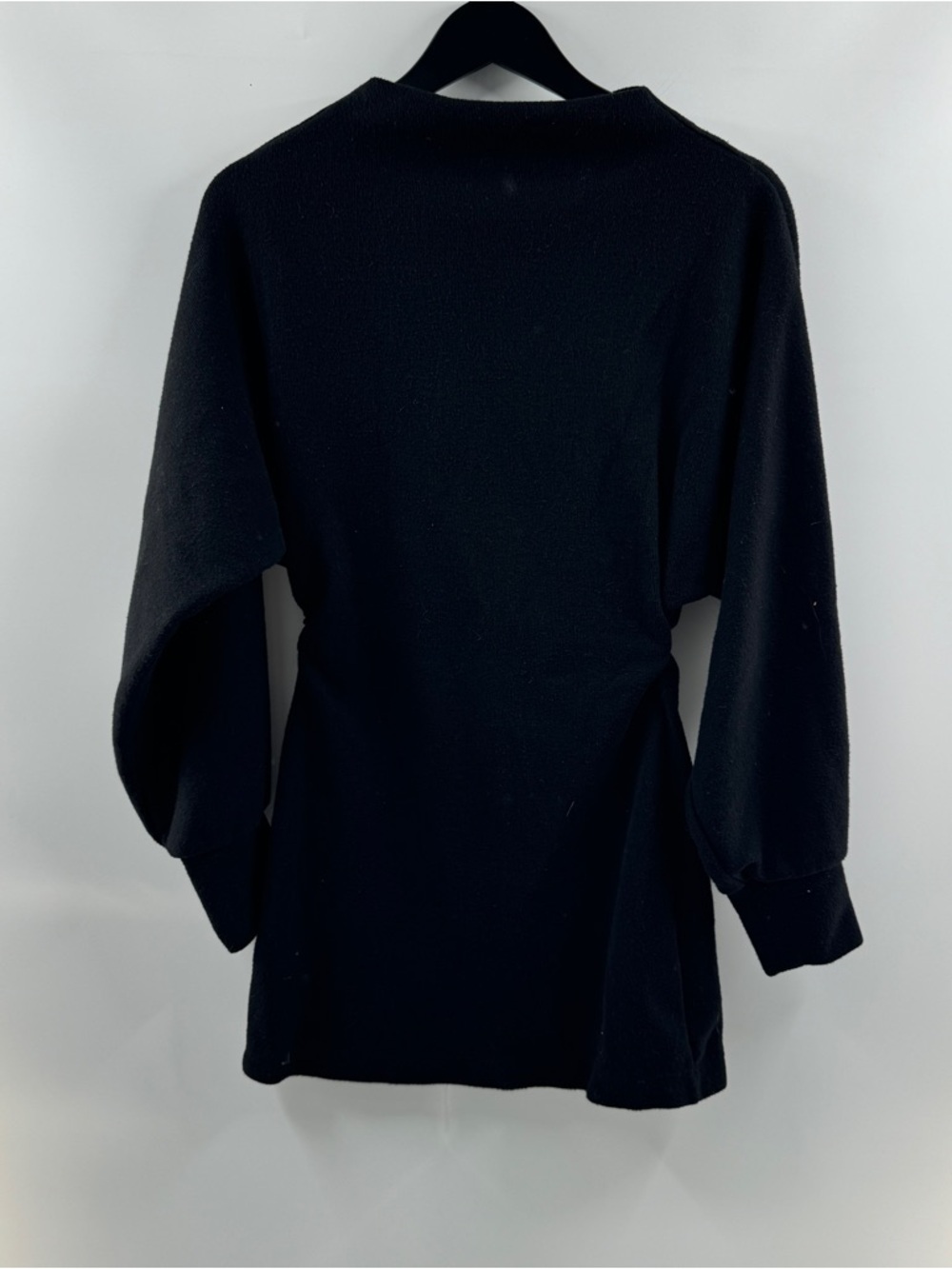 ASOS DESIGN Black Cinched Waist Long Sleeve Dress – Women’s Size 4